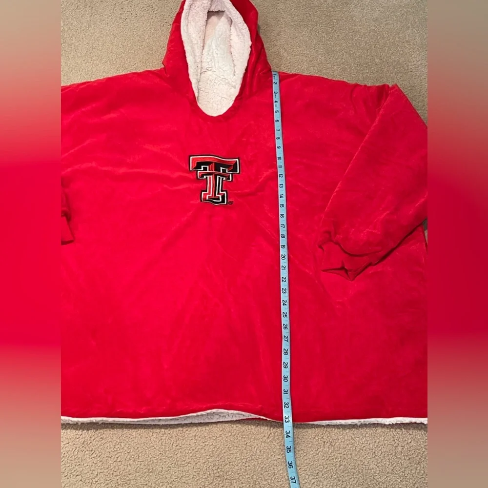 Texas Tech College Reversible Hooded Blanket Poncho